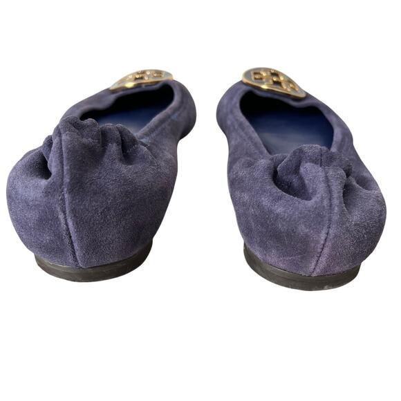 TORY BURCH | Women’s Suede Ballet Flats Navy | Size 7 - Picture 3 of 7